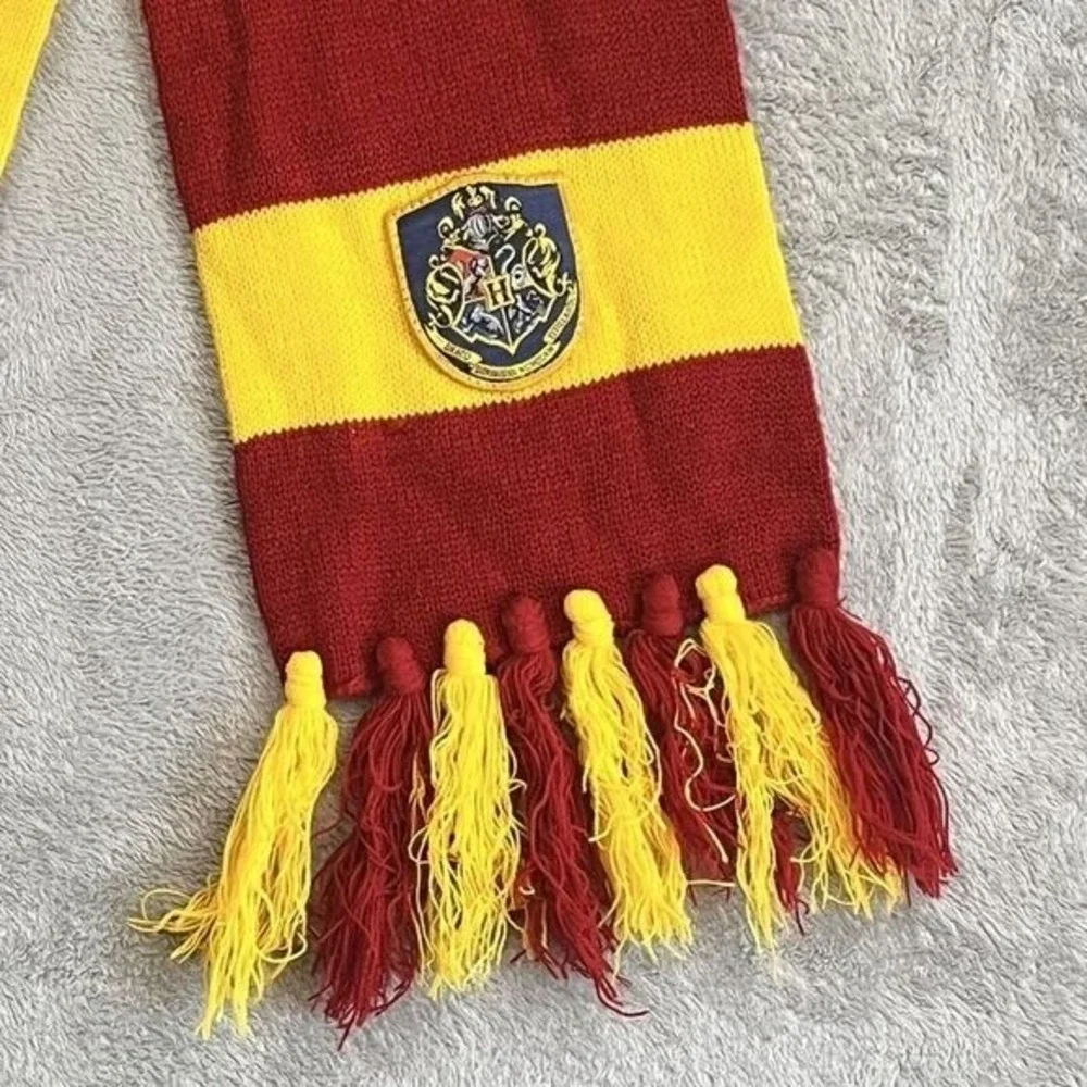 Harry Potter Scarf Hogwarts Yellow Red Striped Costume Draco‎ Fandom